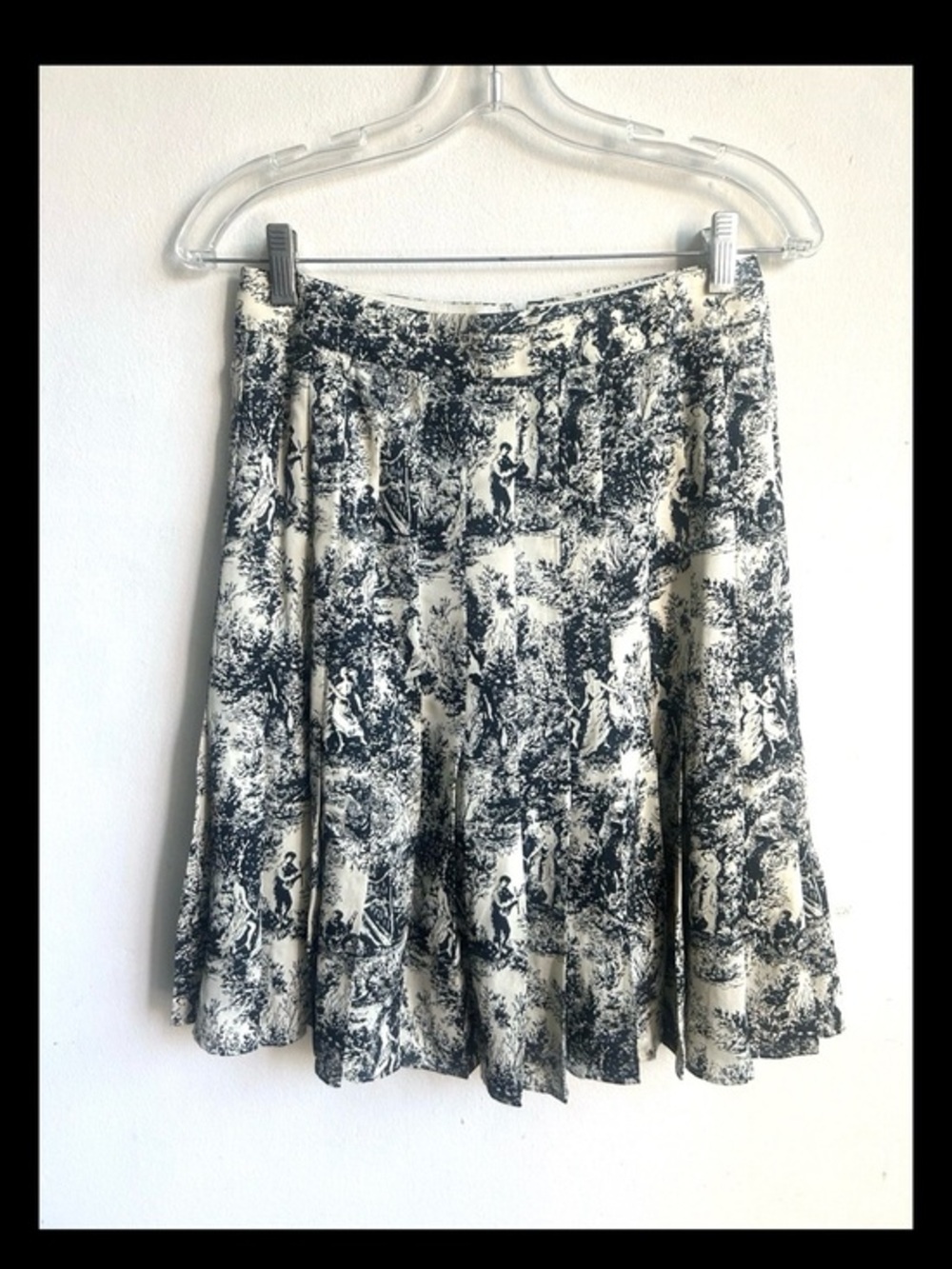 J. Crew Toile Print Pleated Skirt Size 0 NWT